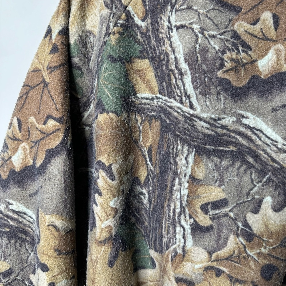 Vintage 90s Polar Fleece Full Zip Camo Hunting Spartan Realtree Jacket Men's XL - Picture 6 of 7